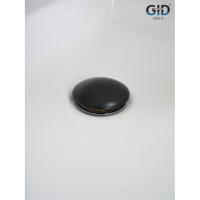 Донный клапан для раковины Gid Minucia Blm100-1 74407K, с переливом, Clik-Clak, черный матовый