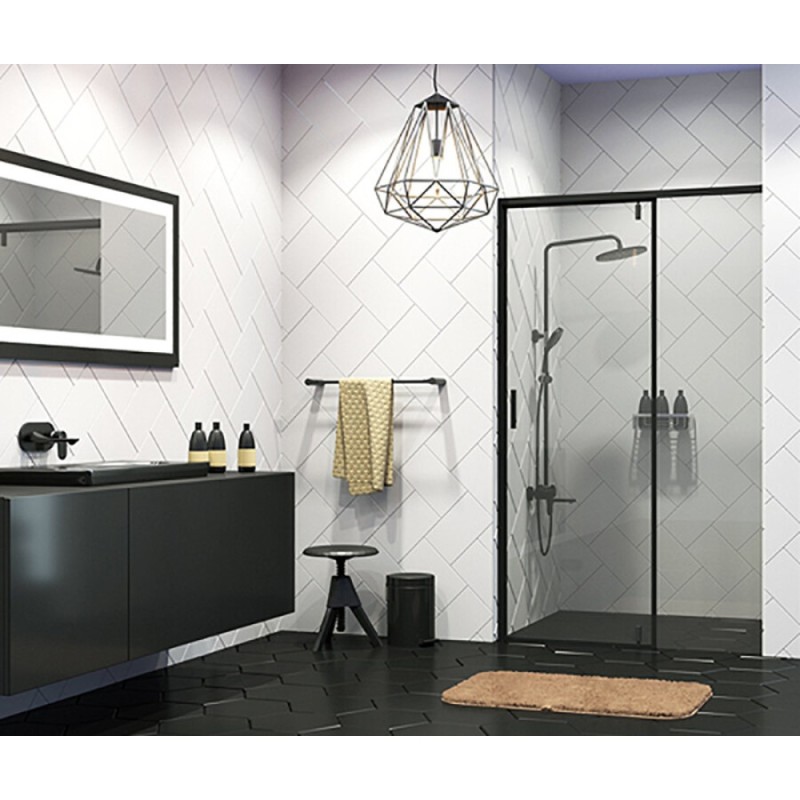 Душевая дверь WasserKRAFT 74P04, универсальная, 90 х 200 см