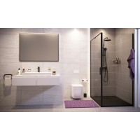 Душевой уголок WasserKRAFT Elbe 74P07, 120 х 90 см, стекло прозрачное, профиль черный матовый