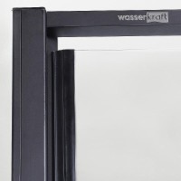 Душевой уголок WasserKRAFT Elbe 74P10, 120 х 100 см, стекло прозрачное, профиль черный матовый
