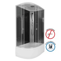 Душевая кабина Niagara Eco NG- 7510-14 BLACK L/R, 120 x 80 см, стекло мозаика