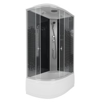 Душевая кабина Niagara Eco NG- 7510-14 BLACK L/R, 120 x 80 см, стекло мозаика