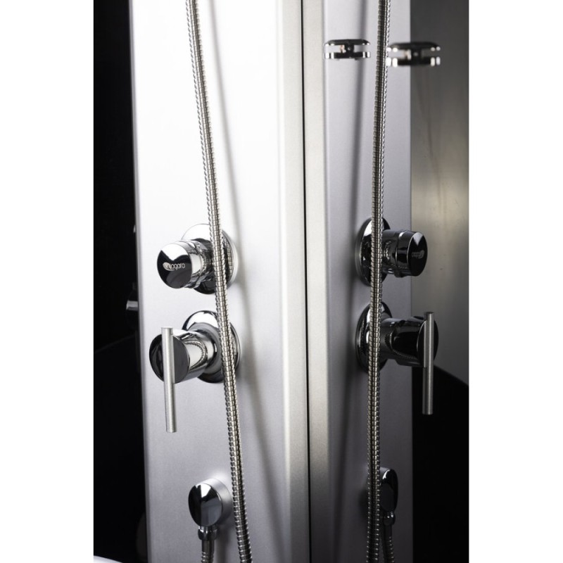 Душевая кабина Niagara Eco NG- 7510-14 BLACK L/R, 120 x 80 см, стекло мозаика