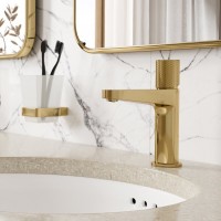 Смеситель для раковины WasserKRAFT Ems, золото глянцевое, 7603