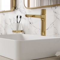 Смеситель для раковины WasserKRAFT Ems, золото глянцевое, 7603H