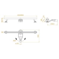 Дренажный канал RGW SDR-51Gb 76215160-06, 60 см, под плитку, цвет золото