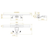 Дренажный канал RGW SDR-53S 76215380-13, 80 см, цвет сатин