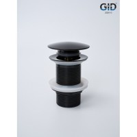 Донный клапан для раковины Gid Minucia G-54BL 76601K, без перелива, Clik-Clak, черный