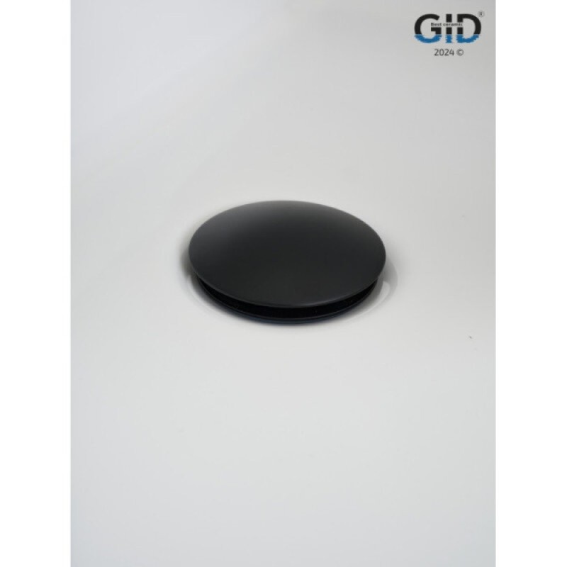 Донный клапан для раковины Gid Minucia G-55BM 76602K, без перелива, Clik-Clak, черный матовый