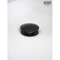 Донный клапан для раковины Gid Minucia G-55BM 76602K, без перелива, Clik-Clak, черный матовый