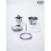 Донный клапан для раковины Gid Minucia G-36CH 76603K, универсальный, Clik-Clak, хром