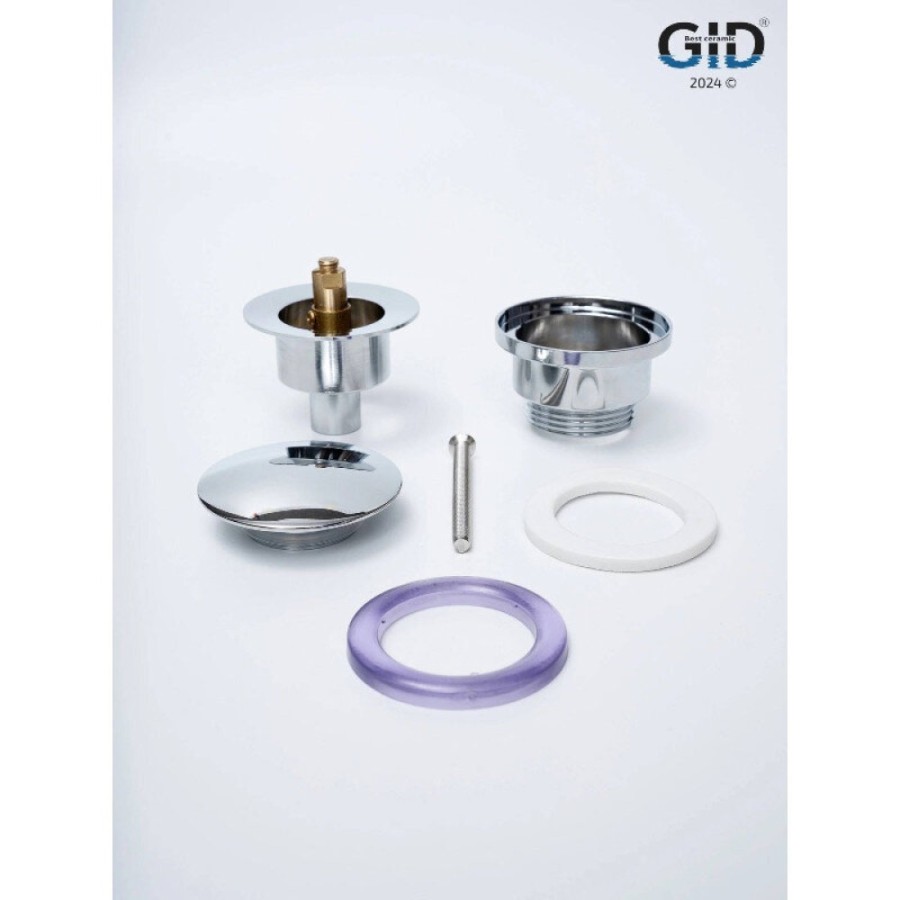 Донный клапан для раковины Gid Minucia G-36CH 76603K, универсальный, Clik-Clak, хром