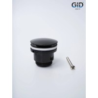 Донный клапан для раковины Gid Minucia G-58BL 76604K, универсальный, Clik-Clak, черный
