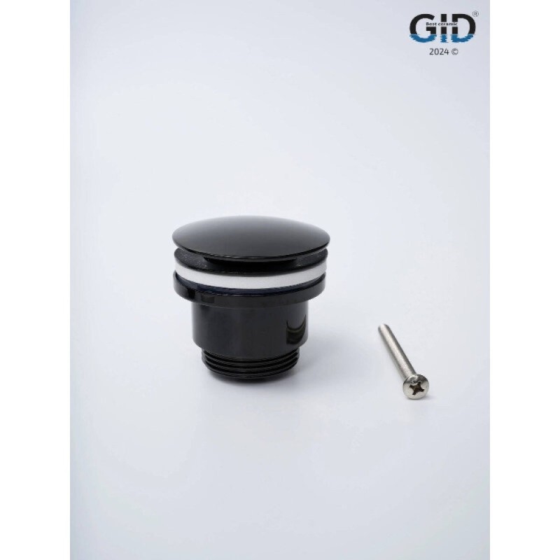Донный клапан для раковины Gid Minucia G-58BL 76604K, универсальный, Clik-Clak, черный