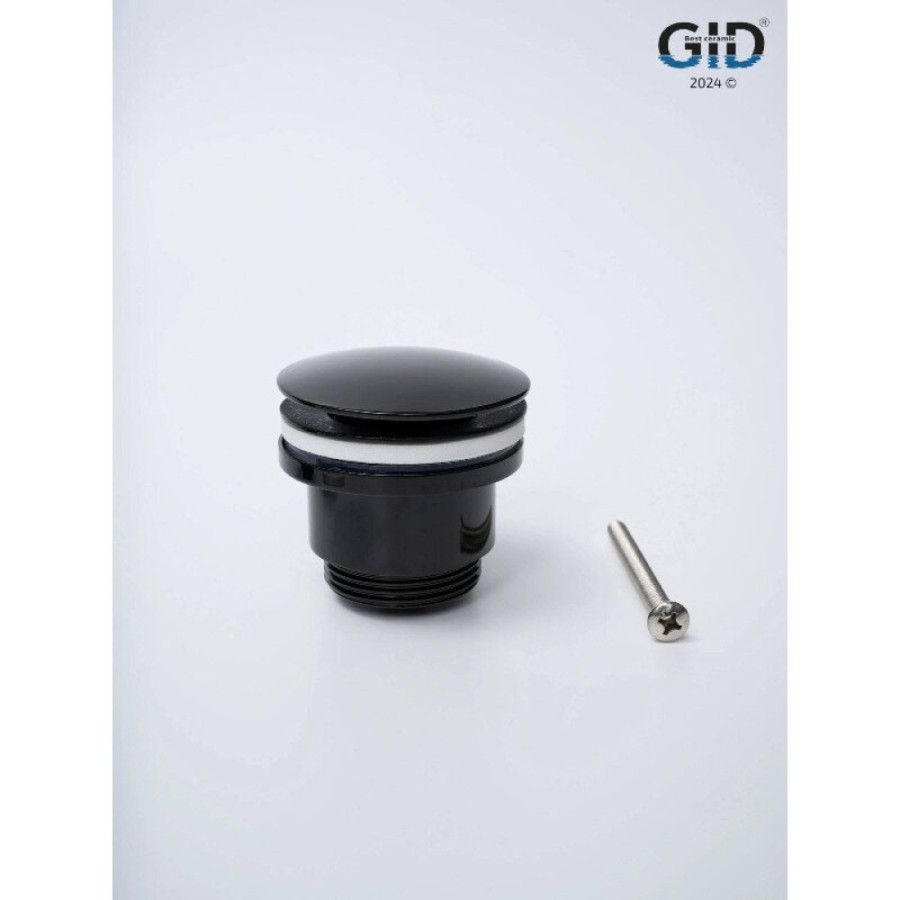 Донный клапан для раковины Gid Minucia G-58BL 76604K, универсальный, Clik-Clak, черный