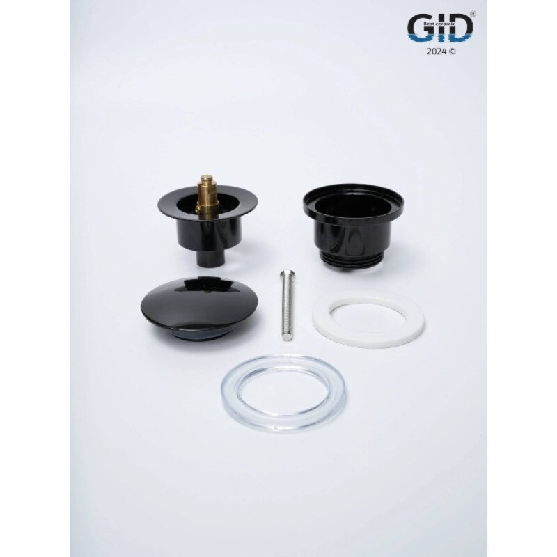 Донный клапан для раковины Gid Minucia G-58BL 76604K, универсальный, Clik-Clak, черный
