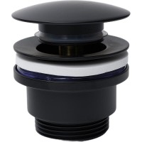 Донный клапан для раковины Gid Minucia G-59BM 76605K, универсальный, Clik-Clak, черный матовый