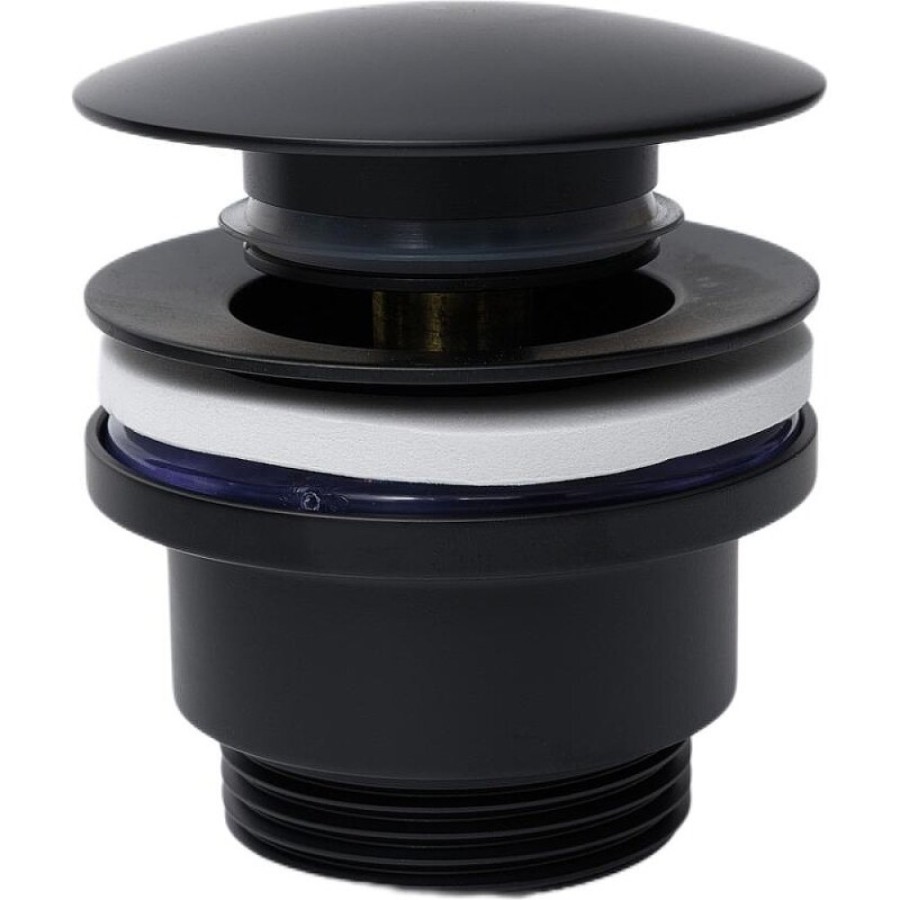 Донный клапан для раковины Gid Minucia G-59BM 76605K, универсальный, Clik-Clak, черный матовый
