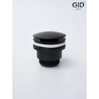 Донный клапан для раковины Gid Minucia G-59BM 76605K, универсальный, Clik-Clak, черный матовый