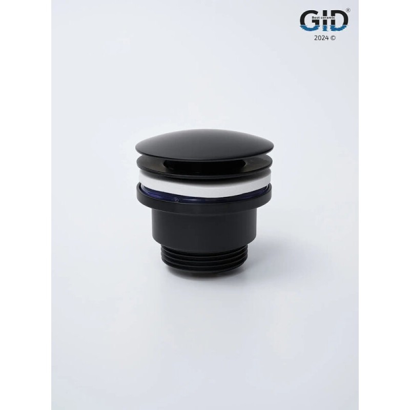 Донный клапан для раковины Gid Minucia G-59BM 76605K, универсальный, Clik-Clak, черный матовый