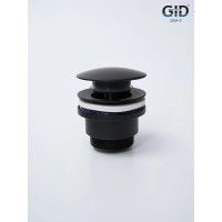 Донный клапан для раковины Gid Minucia G-59BM 76605K, универсальный, Clik-Clak, черный матовый