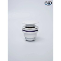 Донный клапан для раковины Gid Minucia G-60W 76606K, универсальный, Clik-Clak, белый