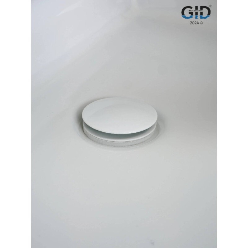 Донный клапан для раковины Gid Minucia G-60W 76606K, универсальный, Clik-Clak, белый