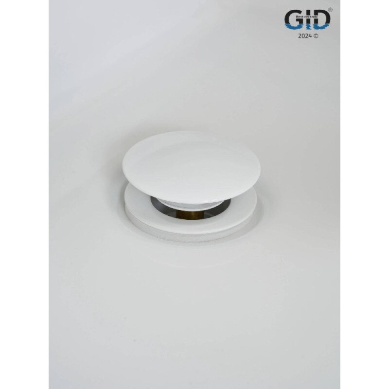 Донный клапан для раковины Gid Minucia G-60W 76606K, универсальный, Clik-Clak, белый