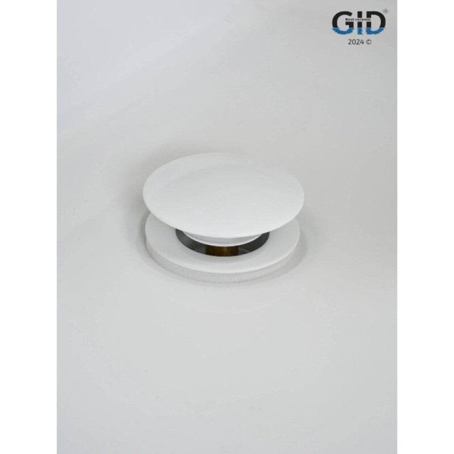 Донный клапан для раковины Gid Minucia G-60W 76606K, универсальный, Clik-Clak, белый
