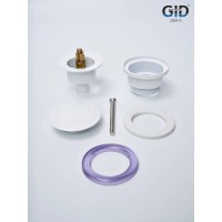 Донный клапан для раковины Gid Minucia G-60W 76606K, универсальный, Clik-Clak, белый