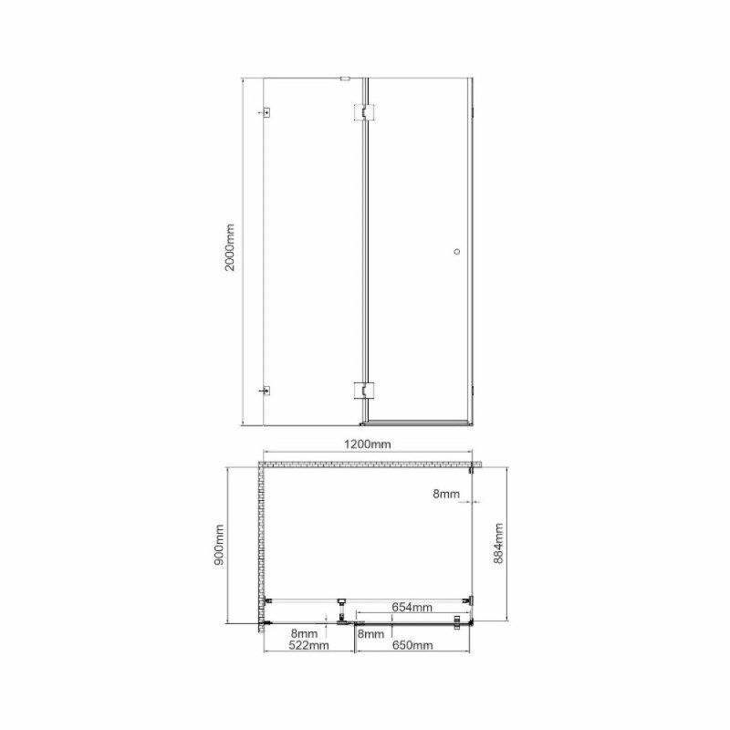 Душевой уголок WasserKRAFT Ems 76H 76H07-TG, 120 х 90 см, стекло тонированное, фурнитура золото глянцевое