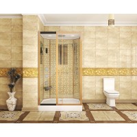 Душевая кабина Niagara 7711GL, 120 x 90 см с гидромассажем, стенки золото, левая