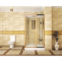 Душевая кабина Niagara 7711GR, 120 x 90 см с гидромассажем, стенки золото, правая