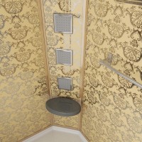 Душевая кабина Niagara 7711GR, 120 x 90 см с гидромассажем, стенки золото, правая