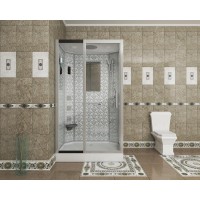 Душевая кабина Niagara 7711WL, 120 x 90 см с гидромассажем, стенки белые, левая