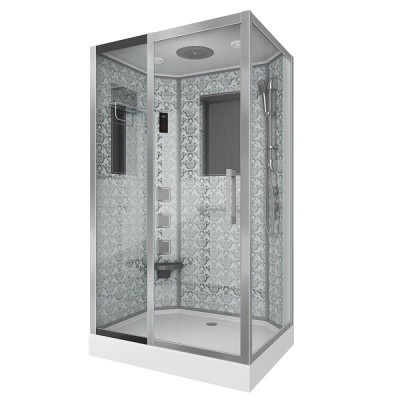 Душевая кабина Niagara 7711WL, 120 x 90 см с гидромассажем, стенки белые, левая