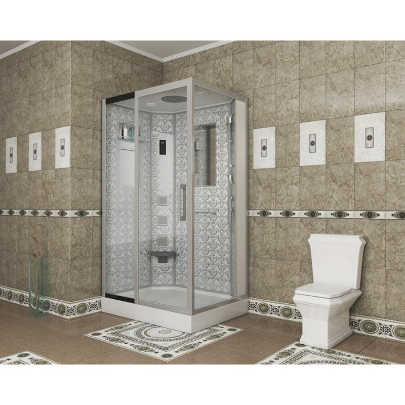 Душевая кабина Niagara 7711WL, 120 x 90 см с гидромассажем, стенки белые, левая