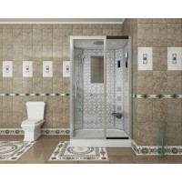 Душевая кабина Niagara 7711WR, 120 x 90 см с гидромассажем, стенки белые, правая
