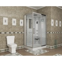 Душевая кабина Niagara 7711WR, 120 x 90 см с гидромассажем, стенки белые, правая