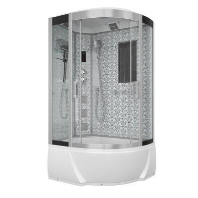 Душевая кабина Niagara 7712WL/R, 120 x 80 см с гидромассажем, стенки белые