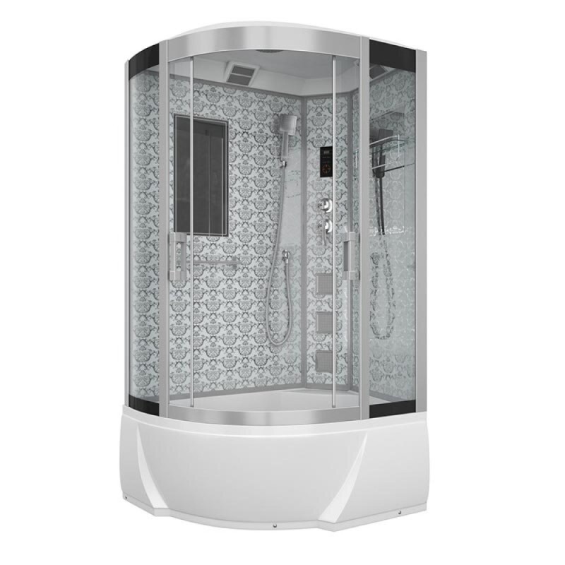 Душевая кабина Niagara 7712WL/R, 120 x 80 см с гидромассажем, стенки белые