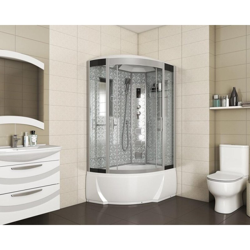 Душевая кабина Niagara 7712WL/R, 120 x 80 см с гидромассажем, стенки белые