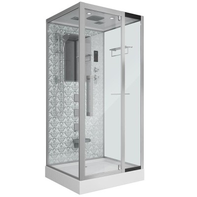 Душевая кабина Niagara 7714W, 100 x 90 см с гидромассажем, стенки белые
