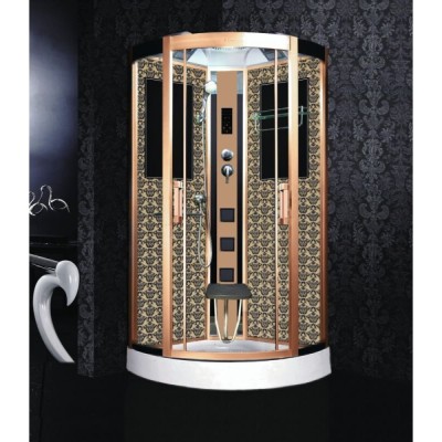 Душевая кабина Niagara 7715G, 90 x 90 см с гидромассажем, стенки золото