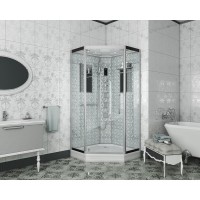 Душевая кабина Niagara 7717W, 100 x 100 см с гидромассажем, стенки белые