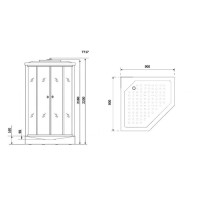 Душевая кабина Niagara 7717W, 100 x 100 см с гидромассажем, стенки белые
