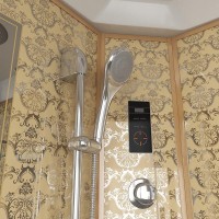 Душевая кабина Niagara 7744G, 120 x 120 см с гидромассажем, стенки золото