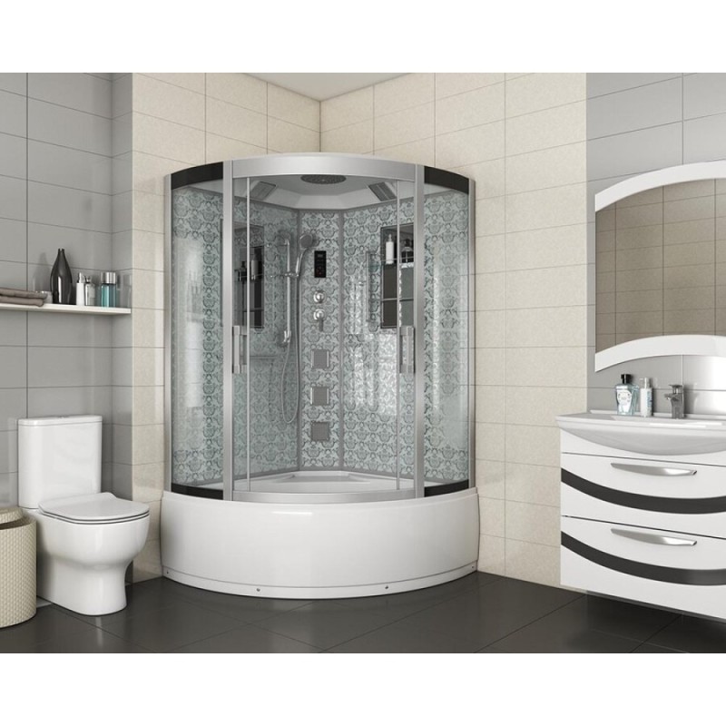 Душевая кабина Niagara 7744W, 120 x 120 см с гидромассажем, стенки белые