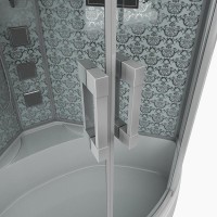 Душевая кабина Niagara 7744W, 120 x 120 см с гидромассажем, стенки белые