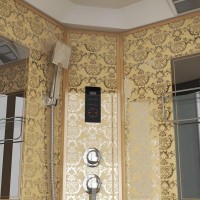 Душевая кабина Niagara 7790G, 90 x 90 см с гидромассажем, стенки золото